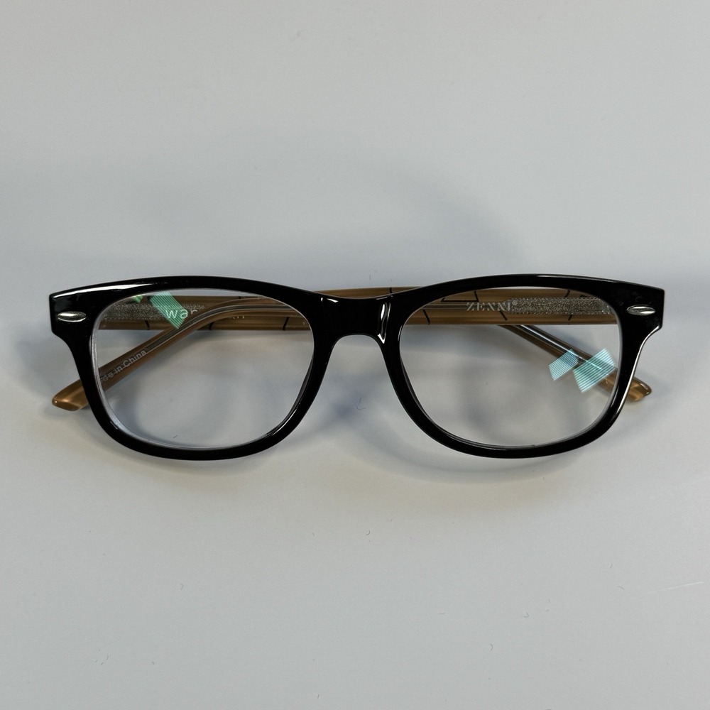 Zenni‎ Wangxian Brown Square 129415 Eyeglasses Frame Only 50-19-142 Full Rim
